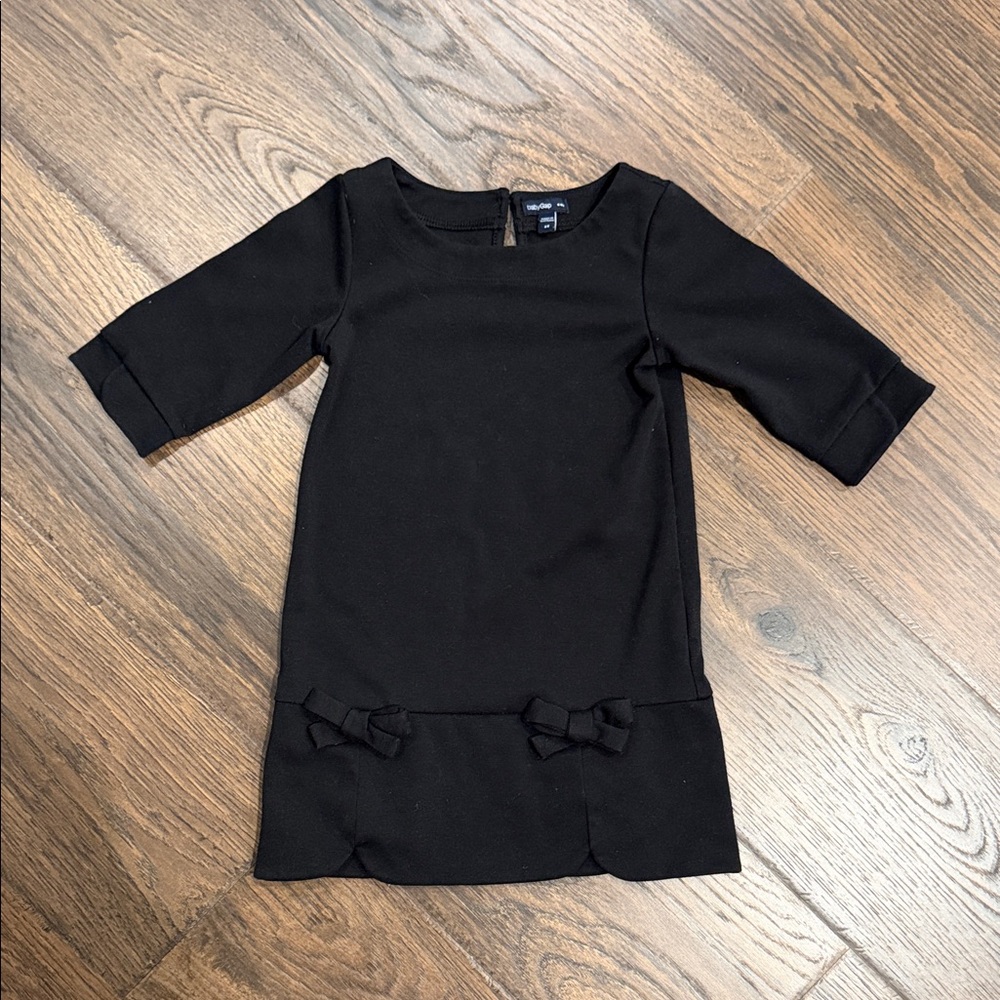 GAP Black Formal Kids Dress with Bow Accents